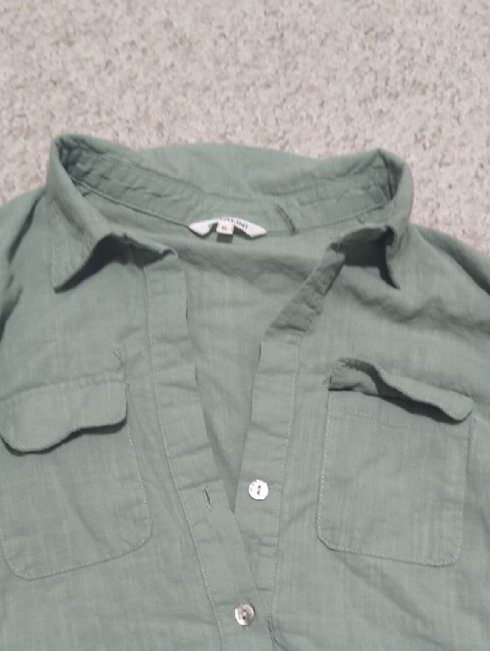 Cavalini Sage Green Button-Down Shirt - Picture 2 of 4
